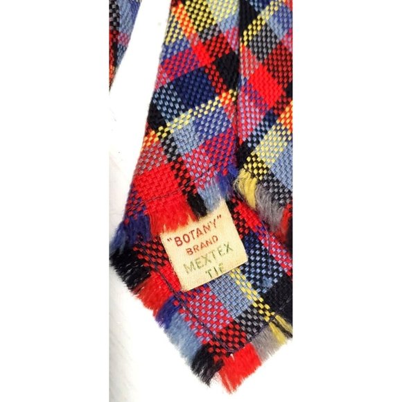 Botany MEXTEX VTG 40s 50s Plaid Wool Neck Tie - RARE! - Picture 4 of 6